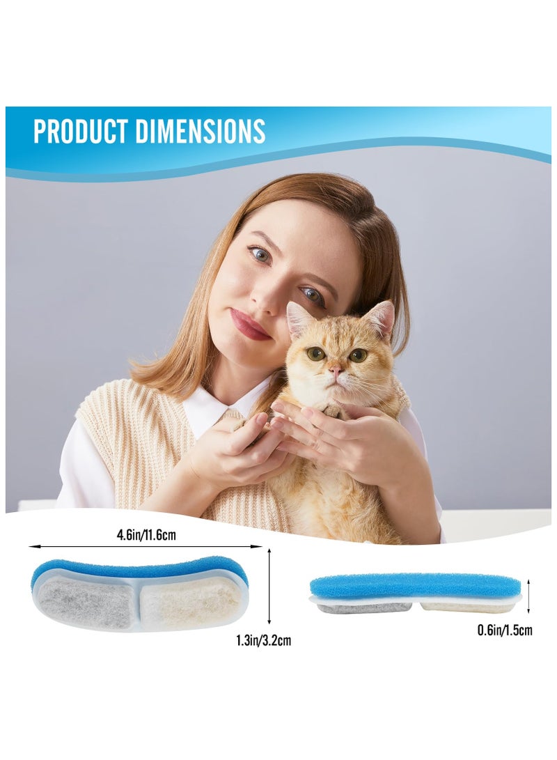 ZLH HITY Cat Water Fountain Filters for 3.2L Stainless Steel Pet Water Dispenser,Fountain Replacement Filter with 3 sets of replacement filters (3 Filters&3 Sponges) - Image 2
