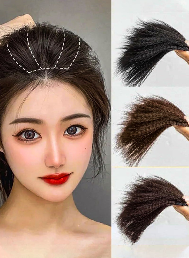 إستيل وصلات شعر زغبية طبيعية غير مرئية، تصميم سلس من الألياف الاصطناعية، ملمس حريري، مشبك لزيادة حجم الشعر بشكل فوري، طول وسمك خالي من المتاعب، مثالي للشعر ذو المظهر الطبيعي باللون البني الداكن - Image 1