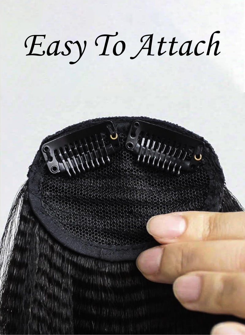 إستيل وصلات شعر زغبية طبيعية غير مرئية، تصميم سلس من الألياف الاصطناعية، ملمس حريري، مشبك لزيادة حجم الشعر بشكل فوري، طول وسمك خالي من المتاعب، مثالي للشعر ذو المظهر الطبيعي باللون البني الداكن - Image 4