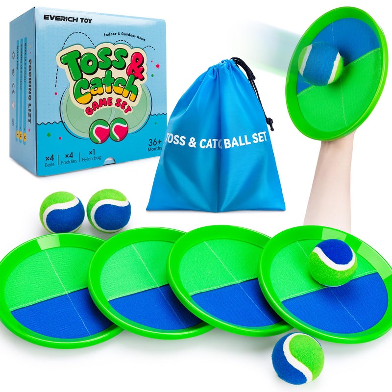 EVERICH TOY Upgraded Toss and Catch Ball Game Set Kids Toy for Indoor Outdoor Beach Pool Yard Game Classic Gift Easter Basket Sufferrs for Boys Girls 3 4 5 6 7 8 9 10 11 12 Years Old - Image 2
