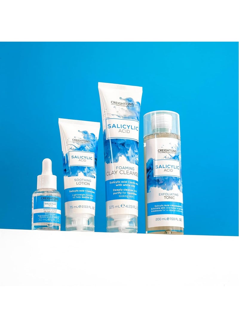 CREIGHTONS - Salicylic Acid Exfoliating Tonic 200ml Reduces Blemishes Uneven Skin Tone and Texture 1 Salicylic Acid and 1percent Niacinamide Dermatologically Tested Vegan and Cruelty Free - Image 1