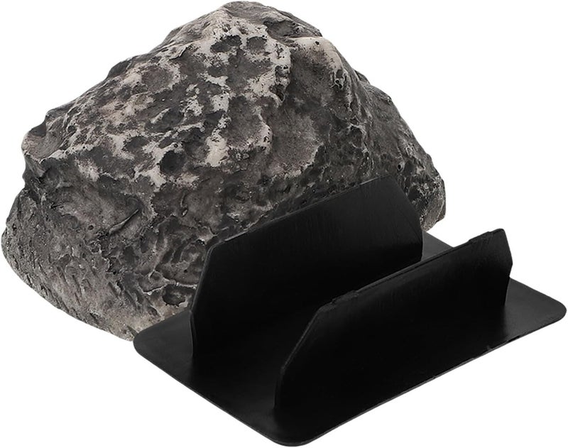 Outdoor Hidden Stone Key Storage Box with Black Base Garden Yard Decorative Key Holder outside Use Waterproof - Image 1