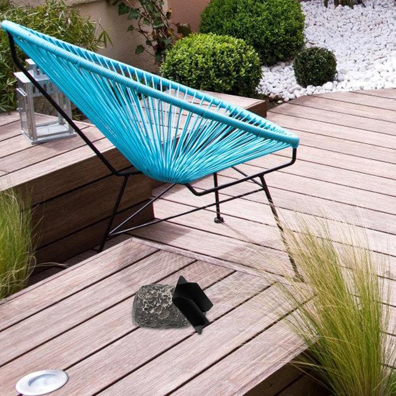 Outdoor Hidden Stone Key Storage Box with Black Base Garden Yard Decorative Key Holder outside Use Waterproof - Image 5