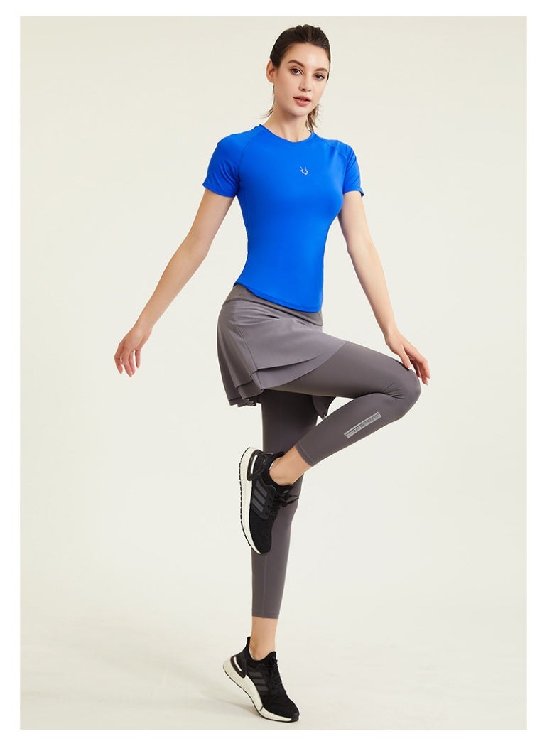 Women Running T Shirts Breathable Short Sleeves Quick Dry Outdoor Sport Shirt Gym Fitness Training Tees Yoga Jogging Tops - Image 3