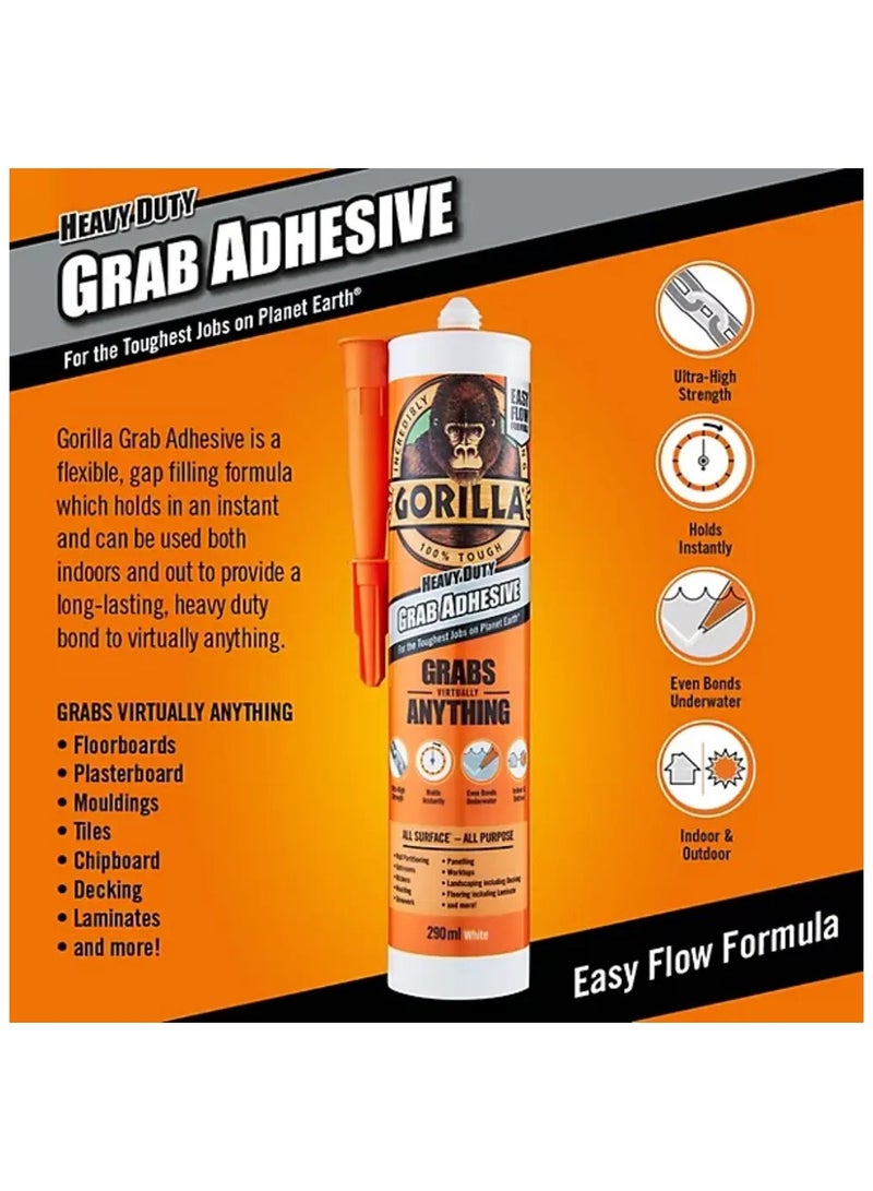 Gorilla White Grab adhesive 290ml - Image 2