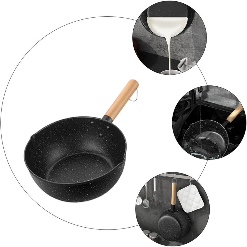 Yardwe Medical Stone 20cm Milk Saucepan Nonstick Soup Pot Thickened Stew Pan for Food Cooking and Noodle Preparation - Image 3