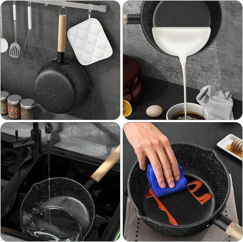 Yardwe Medical Stone 20cm Milk Saucepan Nonstick Soup Pot Thickened Stew Pan for Food Cooking and Noodle Preparation - Image 5