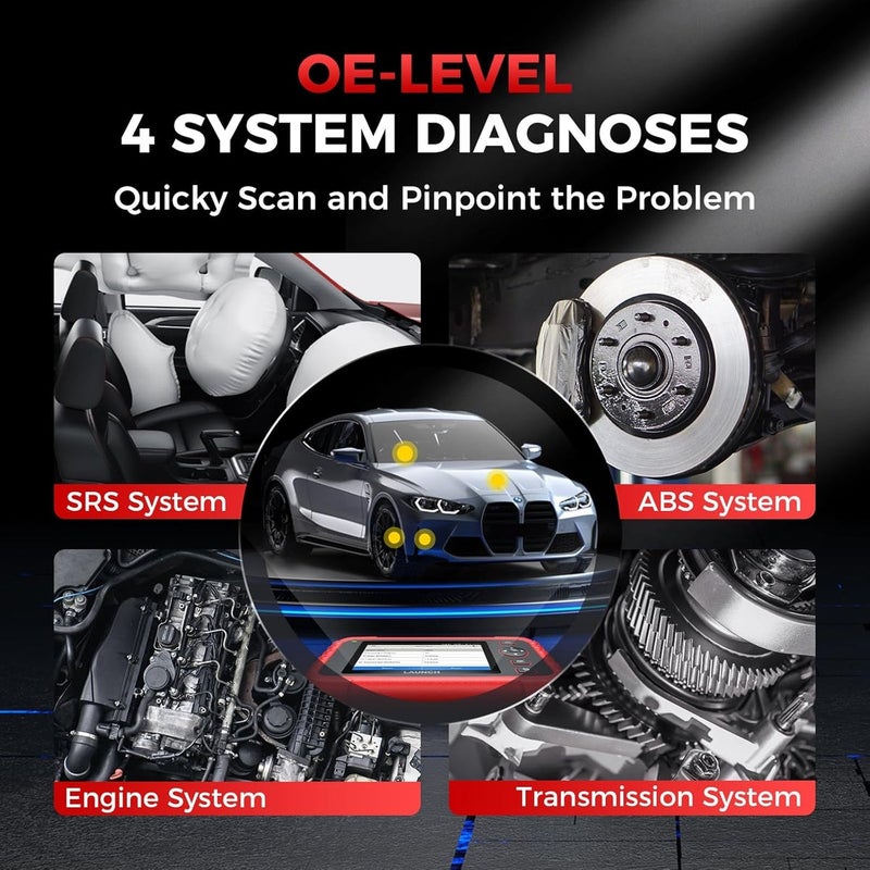 لانش ماسح ضوئي تشخيصي LAUNCH CRP129X OBD2 لفحص المحرك ونظام الفرامل والوسائد الهوائية وناقل الحركة - Image 4