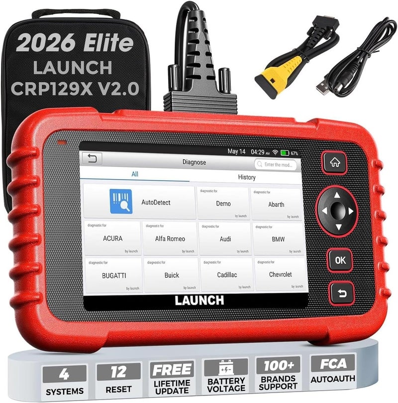 لانش ماسح ضوئي تشخيصي LAUNCH CRP129X OBD2 لفحص المحرك ونظام الفرامل والوسائد الهوائية وناقل الحركة - Image 1