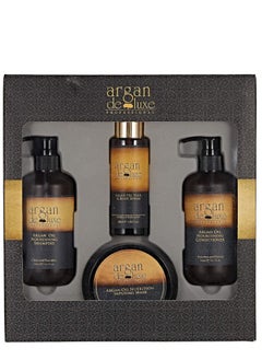 argan de luxe Argan De Luxe Hair Care Nourishing Shampoo & Conditioner, Infusing Mask and Oil Serum - 4pc Gift Set  - Image 1