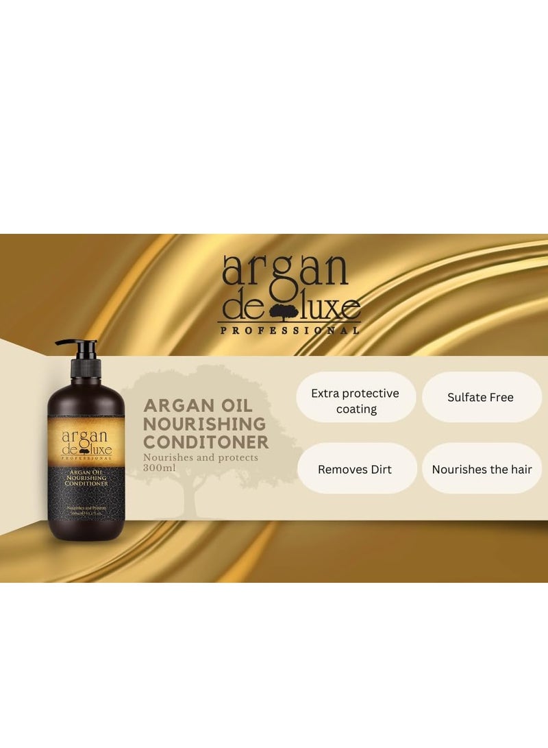 أرغان ديلوكس شامبو وبلسم مغذي للعناية بالشعر من أرغان دي لوكس، وقناع مغمور ومصل زيت - مجموعة هدايا مكونة من 4 قطع - Image 3