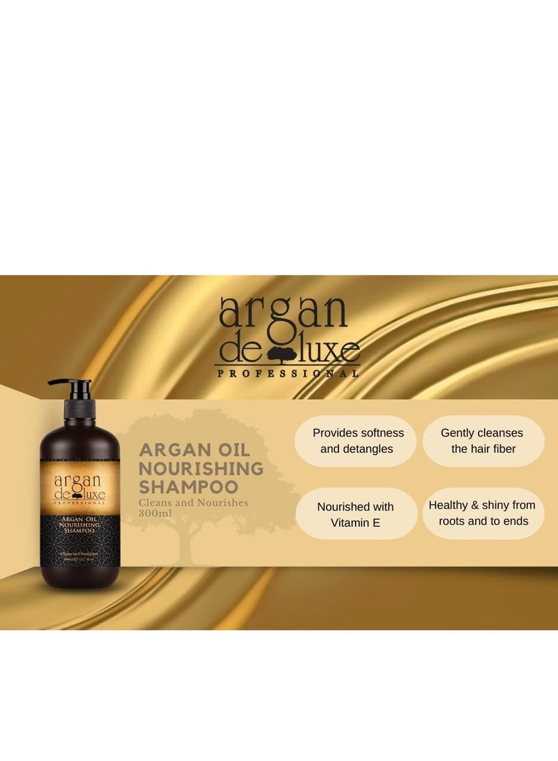 أرغان ديلوكس شامبو وبلسم مغذي للعناية بالشعر من أرغان دي لوكس، وقناع مغمور ومصل زيت - مجموعة هدايا مكونة من 4 قطع - Image 4
