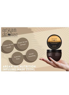 argan de luxe Argan De Luxe Hair Care Nourishing Shampoo & Conditioner, Infusing Mask and Oil Serum - 4pc Gift Set  - Image 5