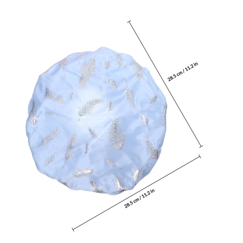 Waterproof Reusable Shower Caps 4pcs Elastic Hair Cap for Women Bathing Salon Home - Image 3
