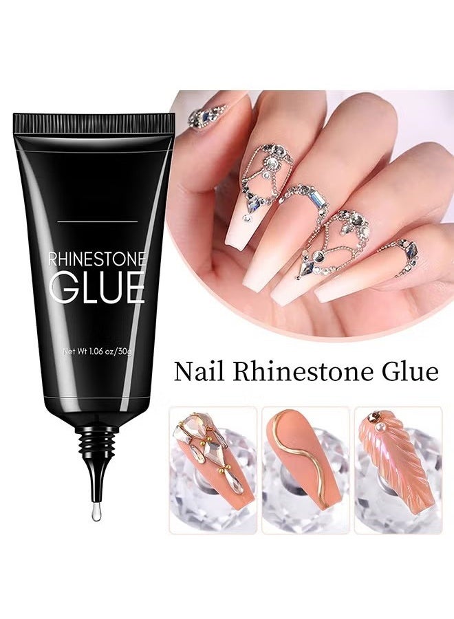 اتش واي حجر الراين الغراء ، مسمار حجر الراين الغراء للأظافر ، جل مسمار الغراء لأحجار الراين للأظافر سوبر قوي بلينغ جل للأظافر جوهرة مسمار فن الجواهر بلورات الأظافر الخرز الماس 3D 30ML - Image 5