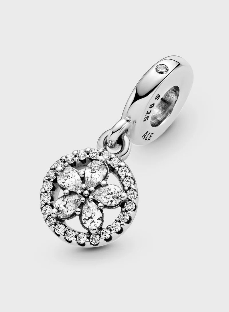PANDORA Sparkling Snowflake Circle Dangle Charm