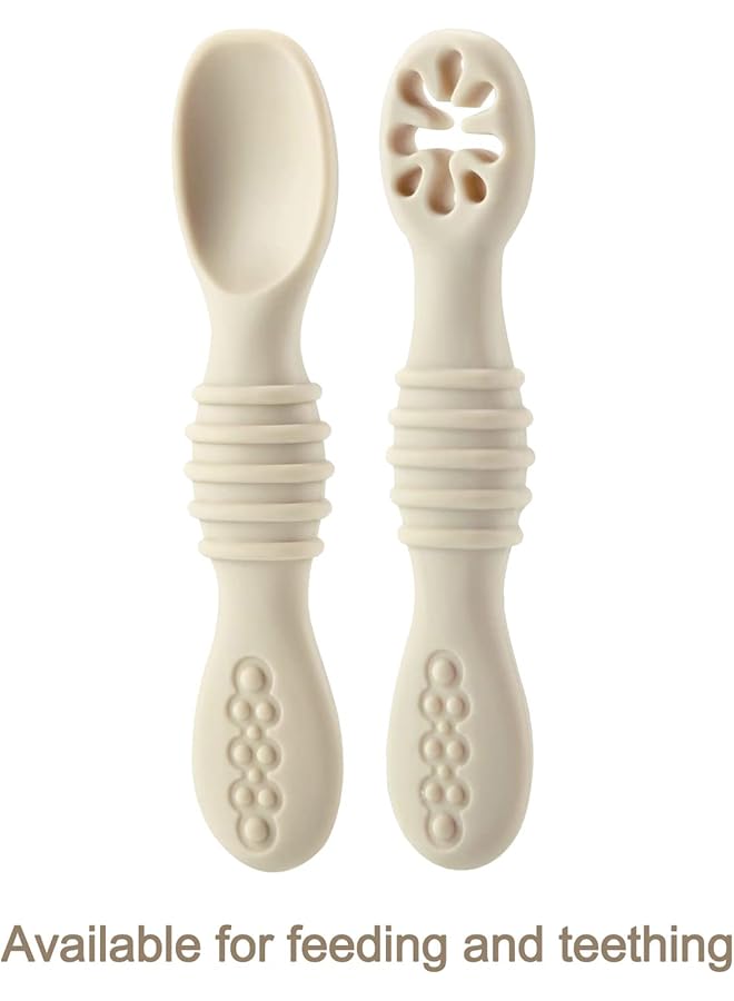 PandaEar Silicone Baby Spoons Self Feeding 6 Months6 Pack Baby Feeding SpoonsToddler Infant Baby Led Weaning SpoonKid Spoons Ustensile BebeBpa Free - Image 4