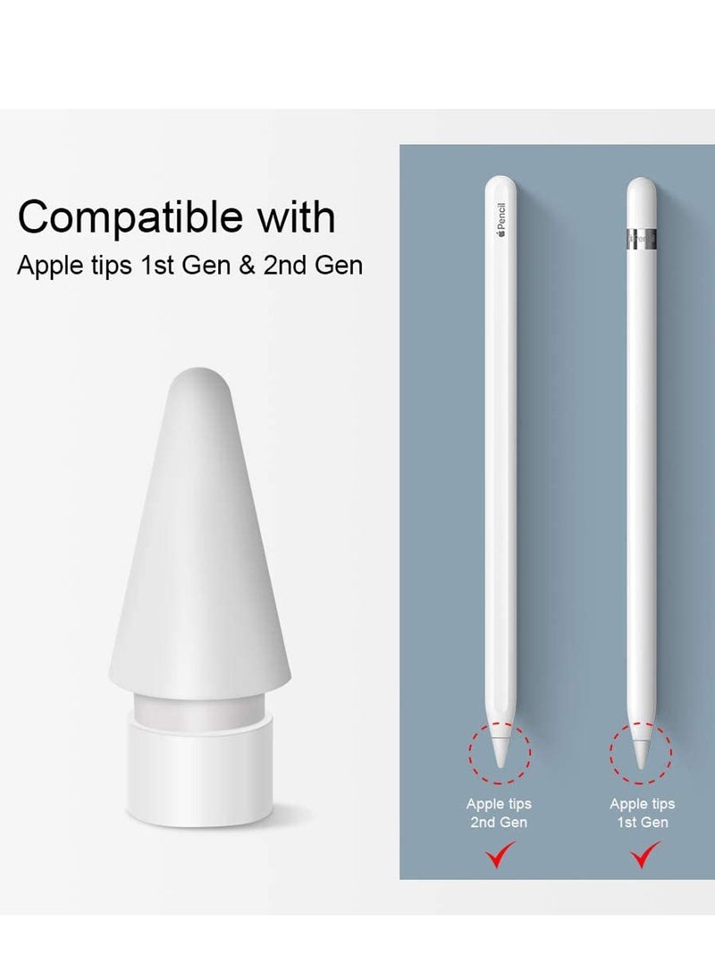 KASTWAVE - أطراف قلم متوافقة مع قلم Apple iPad Pro iPencil Nibs بديلة من الجيل الأول من الجيل الثاني، حساسية عالية ودعم التشغيل الحساس للضغط، عبوة من قطعتين - Image 1