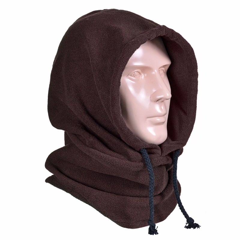 Winter Balaclava: Coffee Polar Fleece, Windproof & Super Soft - Adjustable Drawstring Neck Warmer for Outdoor Sports Hiking Camping Skiing Cycling - Image 2