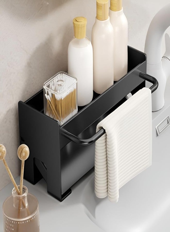 PRAMANTA Metal Sponge Holder with Drain Tray – Kitchen Sink Caddy Organizer for Sponge, Brush, Soap Dish, and Dishcloth (1Pcs) - Image 4