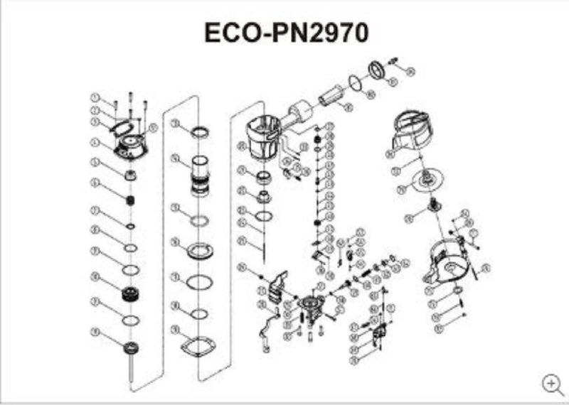 KAYMO Kaymo ECOPN2970 Pneumatic Coil Nailer Grey with Nail Shank Dia 2329 Nail Length 4570mm With 6 Months Manufacturer Warranty - Image 5