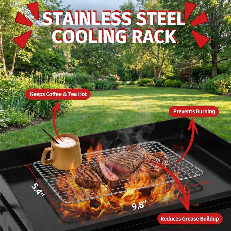 Yekale Griddle Accessories Kit, 135 Pcs Griddle Grill Tools Set for Blackstone and Camp Chef, Professional Grill BBQ Spatula Set with Basting Cover, Spatula, Scraper, Bottle, Tongs, Egg Ring - Image 4