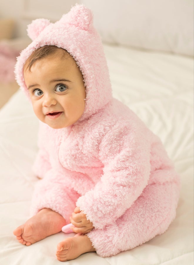 اوركيدز أفرول فرو بدون قدمين للرضع البنات – وردي - Image 3