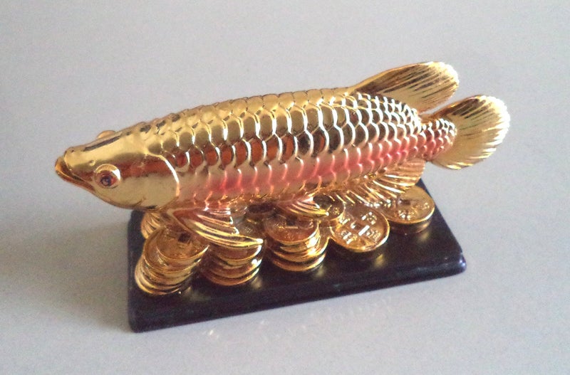 RIPE INDIA® Feng Shui Arowana Fish On Money Coins Bed for Wealth and Prosperity - Image 2