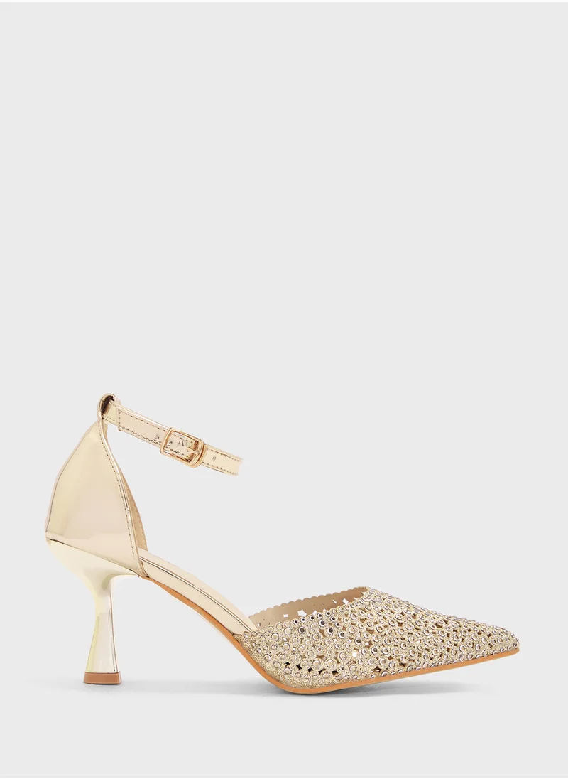 اوزو High Heeled Diamante Pump