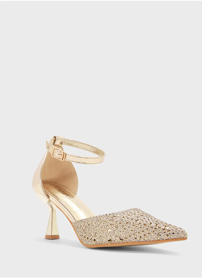اوزو High Heeled Diamante Pump