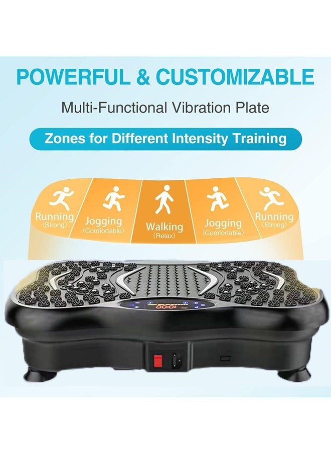 Sandinrayli Vibration Plate Fitness Platform Exercise Machine Vibrating Lymphatic Drainage Shaking Full Body Shaker Workout Vibrate Stand Shake Board Sport Gym for Weight Loss Fat Burner for Women Men  - Image 2