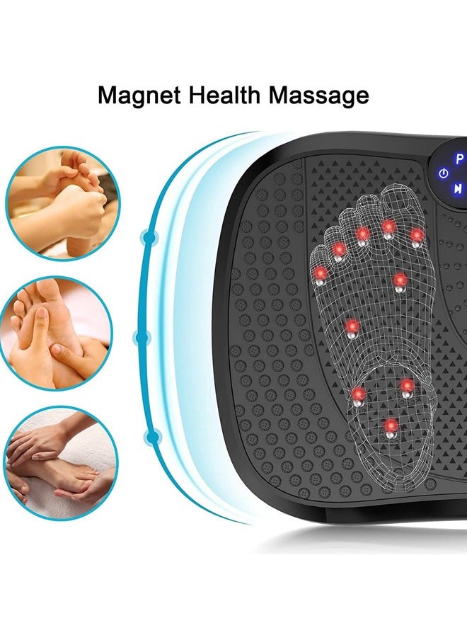Sandinrayli Vibration Plate Fitness Platform Exercise Machine Vibrating Lymphatic Drainage Shaking Full Body Shaker Workout Vibrate Stand Shake Board Sport Gym for Weight Loss Fat Burner for Women Men  - Image 3
