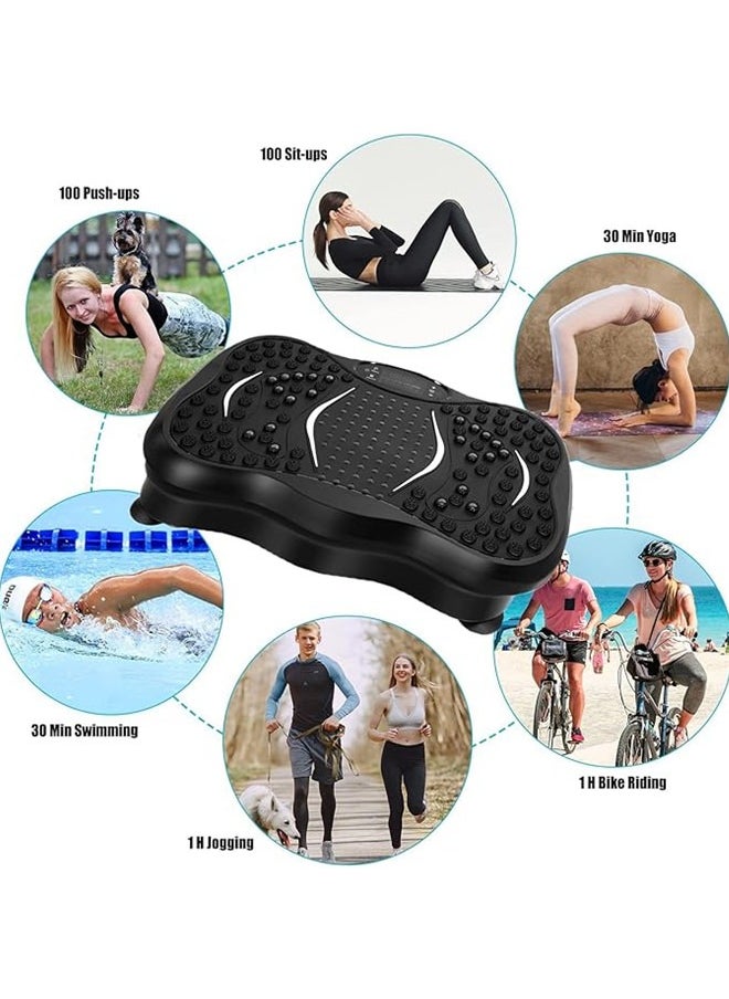 Sandinrayli Vibration Plate Fitness Platform Exercise Machine Vibrating Lymphatic Drainage Shaking Full Body Shaker Workout Vibrate Stand Shake Board Sport Gym for Weight Loss Fat Burner for Women Men  - Image 4