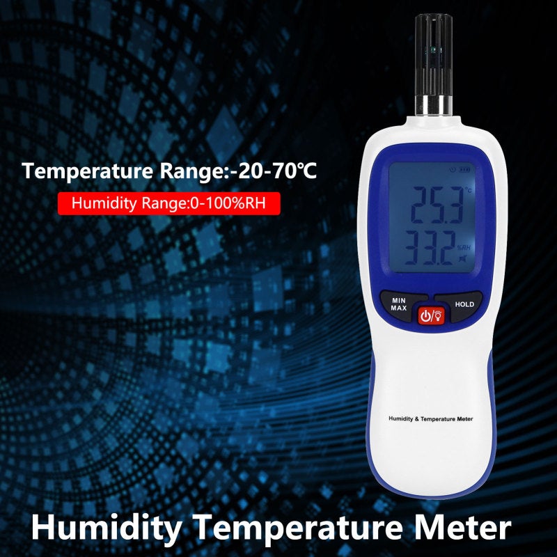 Digital Hygrometer: Compact Portable Design - High Accuracy Low-power Operation - Switchable ℃/℉ Units For Home Office Outdoor Travel Use - Image 3