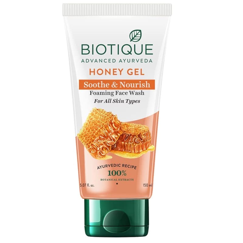 Biotique Bio Honey Gel Refreshing Foaming Face Wash, 150ml/ 5.07 Oz. I All Skin Type I Enriched with Honey Powerful Cleanser, Brightens Complexion, Boosts Skin Tone - Image 1