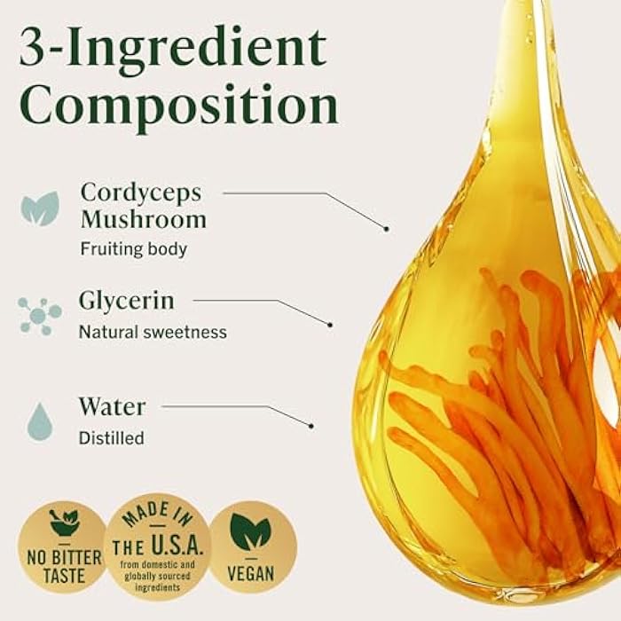 HERBAMAMA Cordyceps Sinensis Tincture - Vegan Immune Support & Defense with Cordyceps Mushroom Extract Drops - Non-GMO, Alcohol & Sugar-Free Liquid Immunity Supplement, 28-Day Supply - Image 4