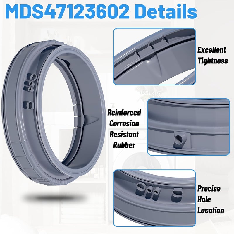 Alvar Upgraded MDS47123602 Washer Door Gasket Boot Seal for LG/Kenmore Washing Machines - Image 3