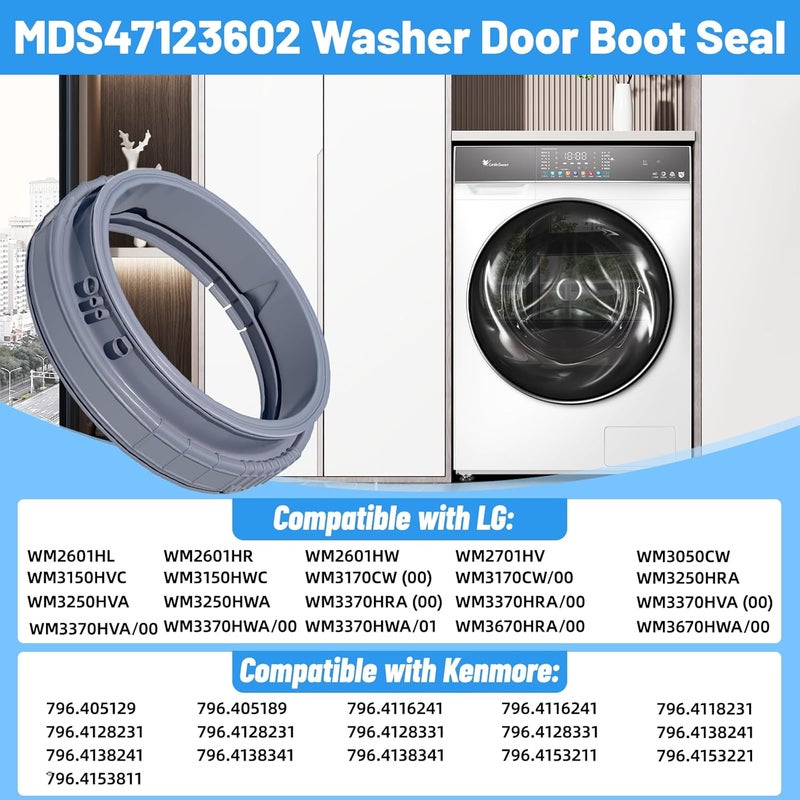Alvar Upgraded MDS47123602 Washer Door Gasket Boot Seal for LG/Kenmore Washing Machines - Image 5
