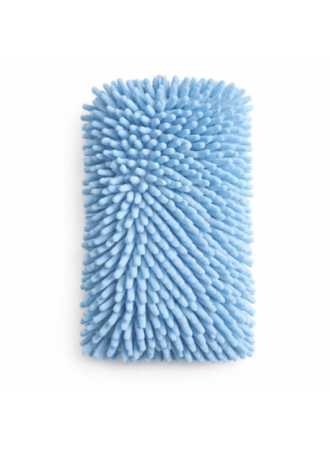 (Set of 2) Cleaning Kit – Microfiber Cloth 40x40 cm + Wash Sponge – Ultra Absorbent Scratch-Free for Car Detailing, Washing & Home - Blue - Image 3