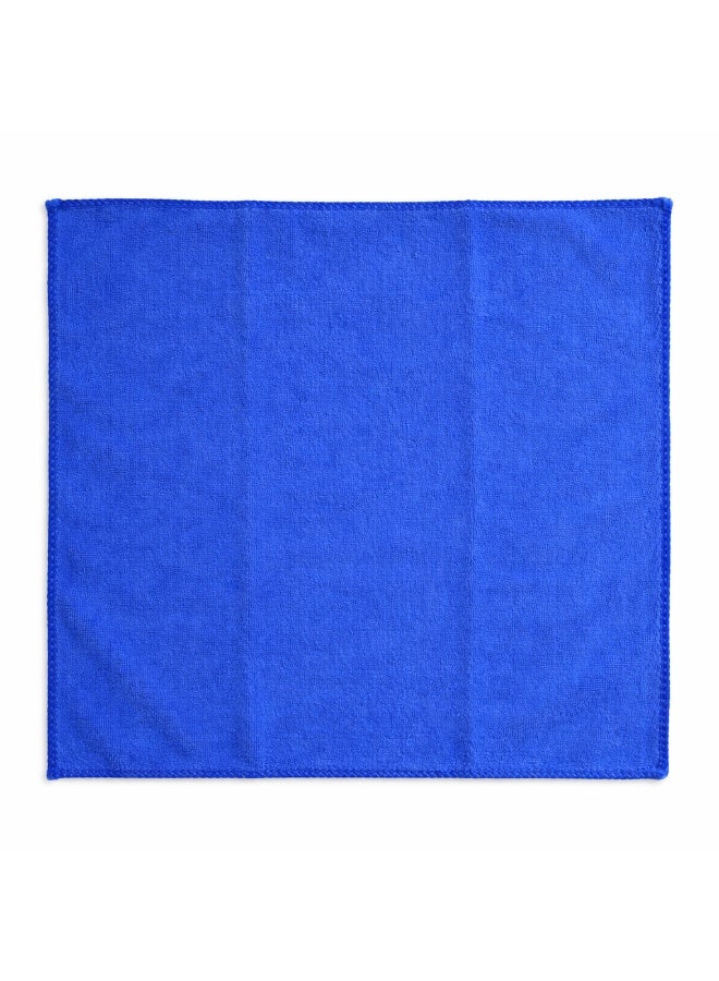 (Set of 2) Cleaning Kit – Microfiber Cloth 40x40 cm + Wash Sponge – Ultra Absorbent Scratch-Free for Car Detailing, Washing & Home - Blue - Image 5