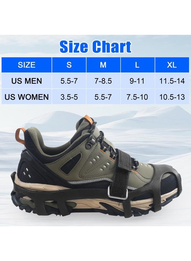 VATEICO Walk Traction Ice Cleats, Anti-Skid Ice Snow Grips 9 Stainless Steel Studs Winter Crampons with Straps Over Shoe Boots for Hiking Climbing,Ice Fishing and Walking XLarge - Image 5