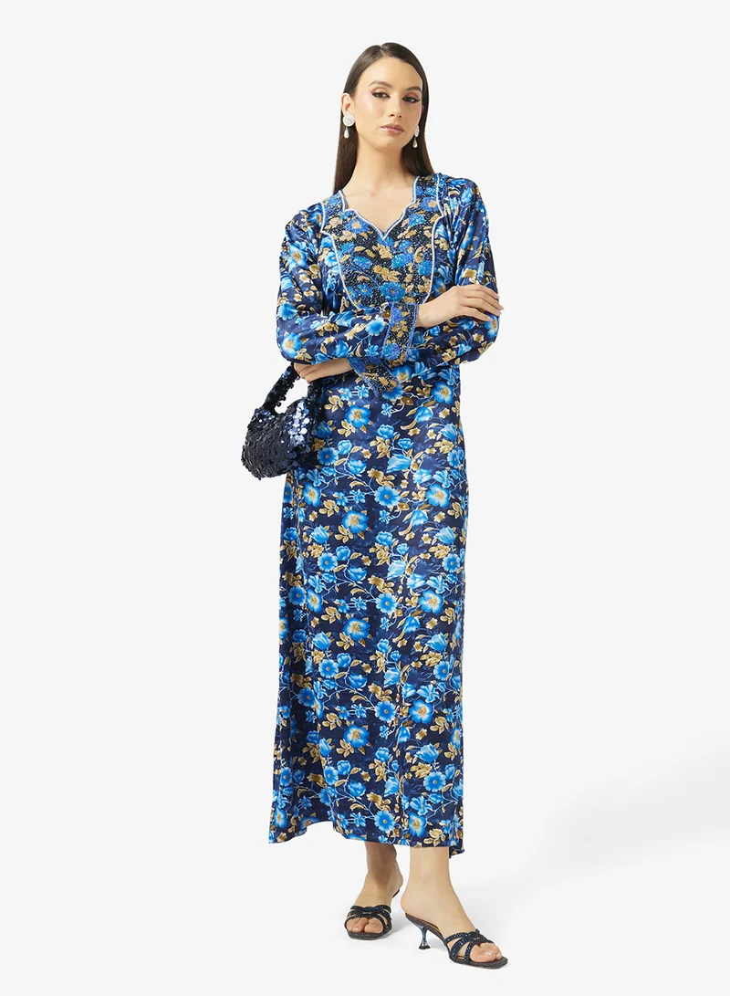 Arabian Closet  Embellished Belted Jalabiya for Women | Best Price UAE