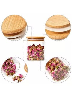 Generic zizinia  Market Clear Acrylic Square 3 Piece Storage Set with Bamboo Lids - Acrylic Food Jars - Acrylic Kitchen Bowls for Supply Storage, Countertops {Size 1,5L/1L/0,5L) + F  - Image 4