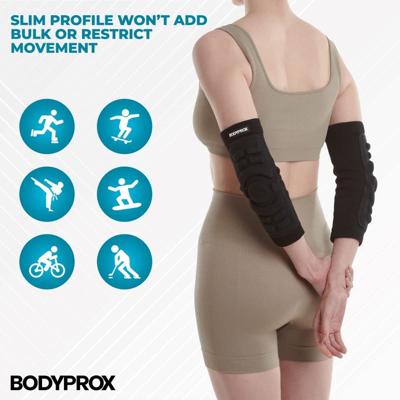 Bodyprox Elbow Protection Pads 1 Pair (Medium), Elbow Guard Sleeve - Image 4