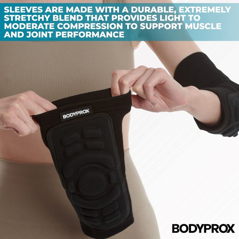 Bodyprox Elbow Protection Pads 1 Pair (Medium), Elbow Guard Sleeve - Image 3