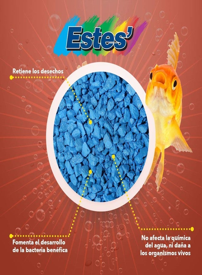 إستيس حصى سبيكتراستون الأزرق الفاتح الخاص لأحواض أسماك المياه العذبة، كيس 5 أرطال - Image 5