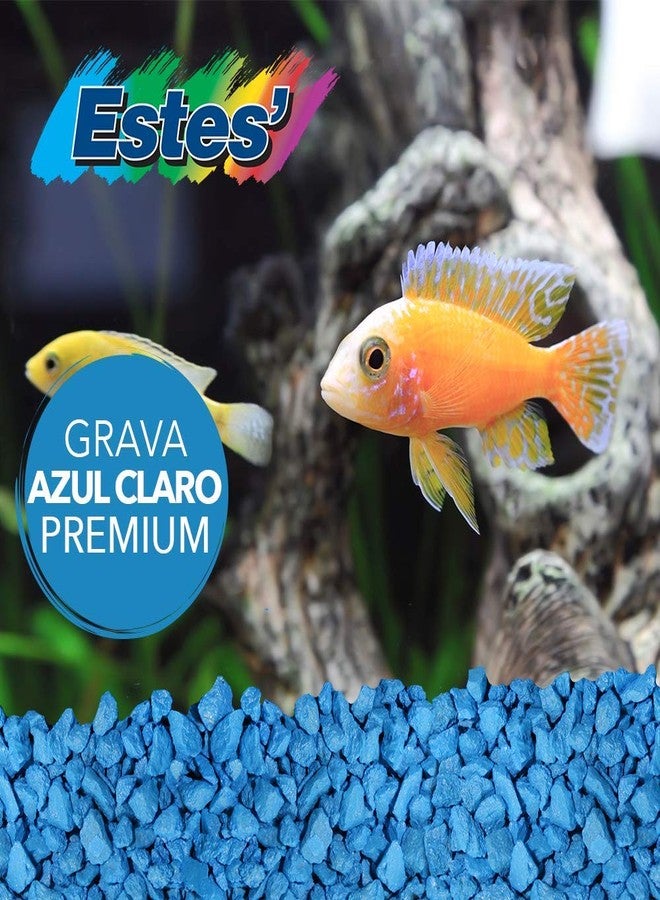 إستيس حصى سبيكتراستون الأزرق الفاتح الخاص لأحواض أسماك المياه العذبة، كيس 5 أرطال - Image 4