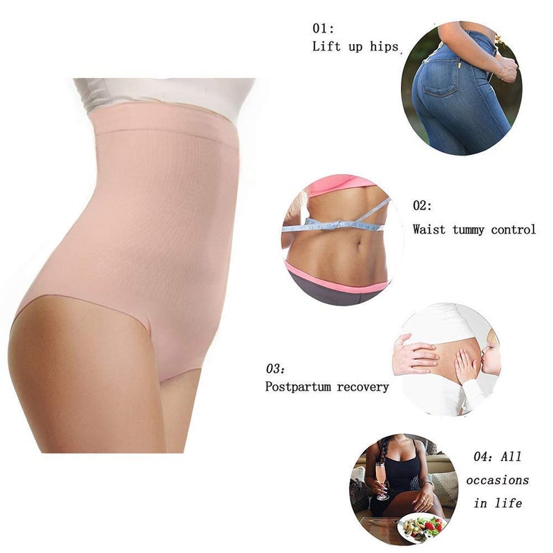 DREAM SLIM Women's High-Waist Seamless Body Shaper Briefs Firm Tummy Control Slimming Shapewear Panties Girdle Underwear (Nude, XXXL) - Image 4