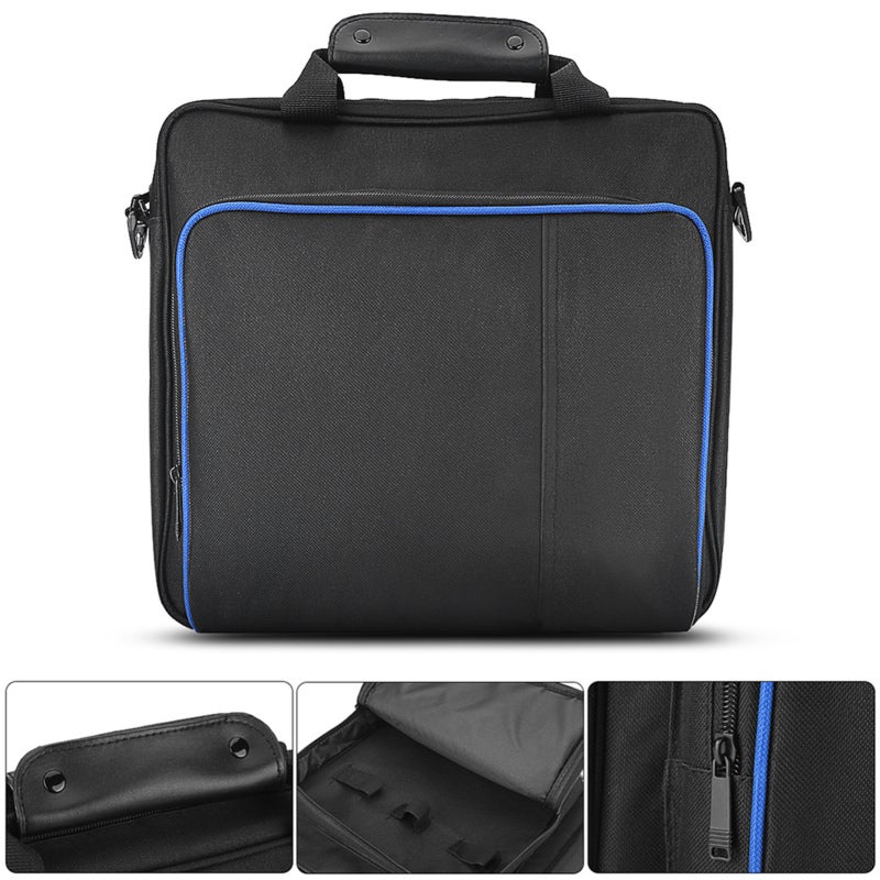 PS4 Portable Handbag Waterproof Nylon Travel Storage Bag - Adjustable Shoulder Strap Organizer for Controllers Accessories - Image 3