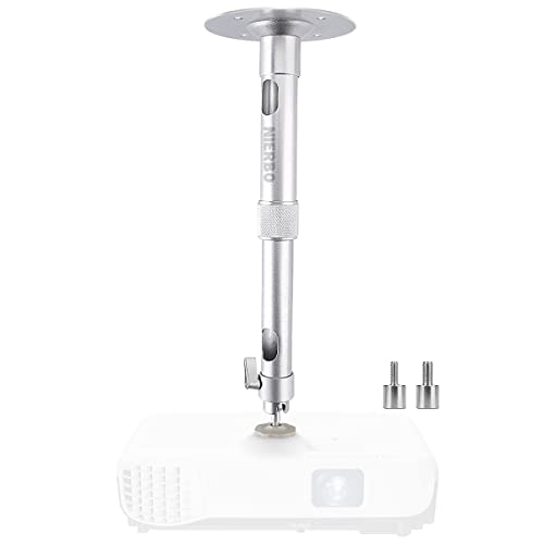 NIERBO Universal Projector Wall Ceiling Mount Hanger 360° Rotatable Head with Extendable Length 11.8 Inch to 19.7 Inch Mounting Bracket - Image 1